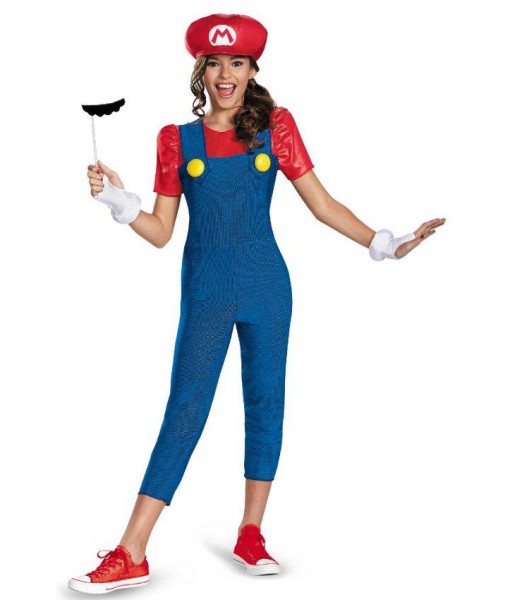 Super Mario Brothers Tween Mario Girl Costume