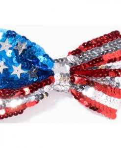 Patriotic Sequin Bow Tie
