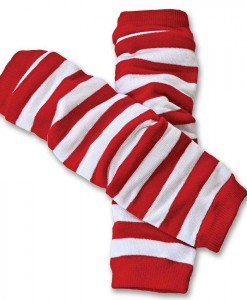 Red and White Leg Warmers (1 pair)