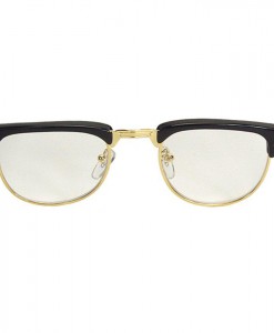 Mr. 50s Clear Glasses With Black Rims