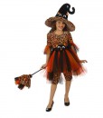 Deluxe Orange Kitty Witch Kids Costume