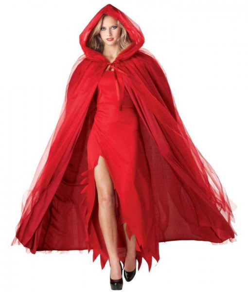 Devilish Red Adult Costume Cape