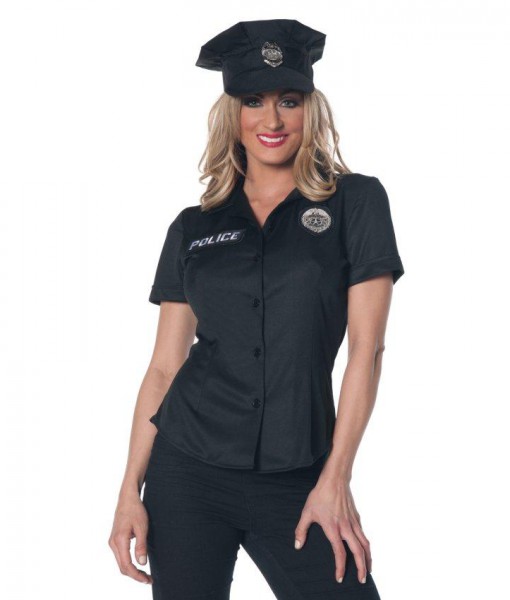 Plus Size Womens Police Shirt Costume