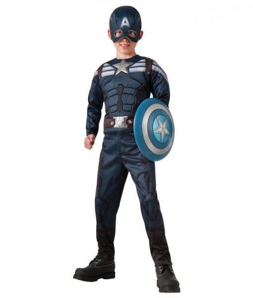 Captain America Winter Soldier - 2-1 Reversible Stealth/ Retro Captain America Child Costume