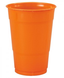 Sunkissed Orange (Orange) 16 oz. Plastic Cups (20 count)