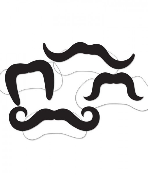 Assorted Elastic Mustaches (4 count)
