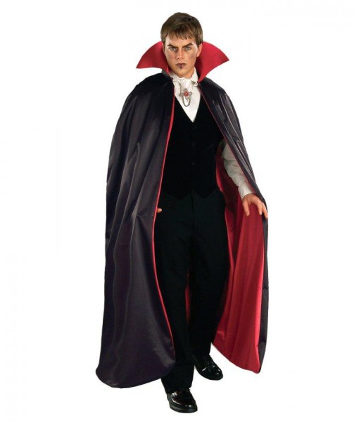 Reversible Deluxe Lined Vampire Cape (Red/Black)