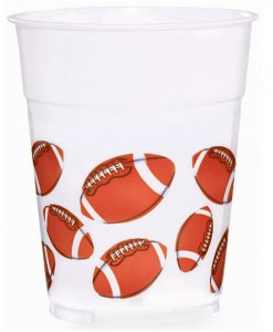 Football Fan 14 oz. Plastic Cups (8 count)