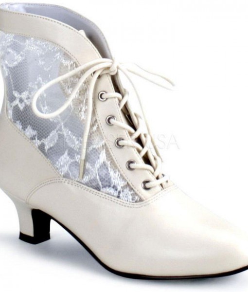Victorian Adult Boots Ivory