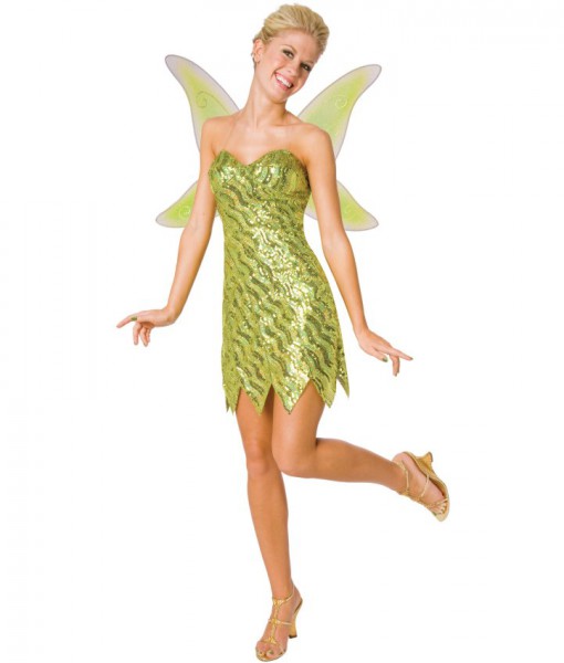 Sequin Deluxe Tinker Bell Adult Costume