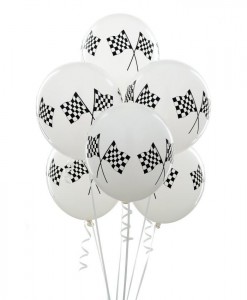 11 Racing Flags Balloons (6 count)