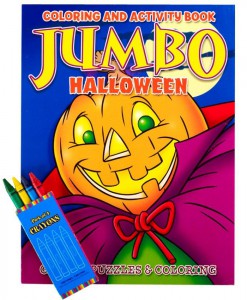 Halloween Jumbo Coloring Book with Crayons Set