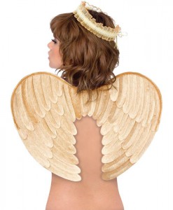 Gold Velvet Angel Wings and Halo Accessory Kit (Adult)
