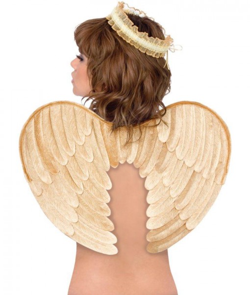 Gold Velvet Angel Wings and Halo Accessory Kit (Adult)