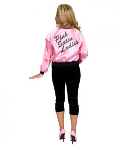 Pink Satin Ladies Jacket Adult Plus Costume