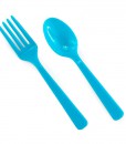 Forks Spoons - Aqua Blue (8 each)