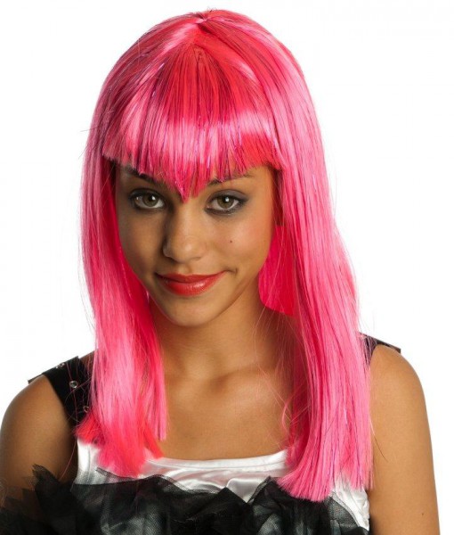 Glitter Vamp Pink Child Wig