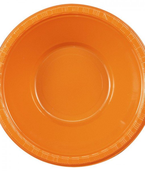 Sunkissed Orange (Orange) Plastic Bowls (20 count)