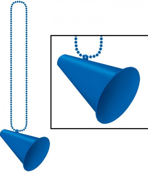 Beads with Megaphone Medallion - Blue