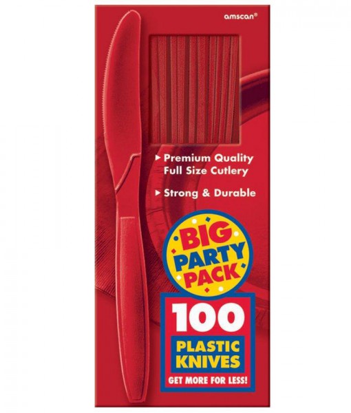 Apple Red Big Party Pack - Knives (100 count)