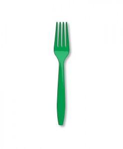 Emerald Green (Green) Heavy Weight Forks (24 count)