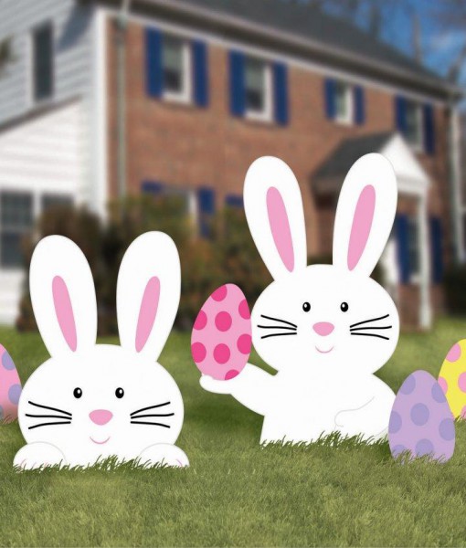 Bunny Lawn Signs Asst. (5 count)