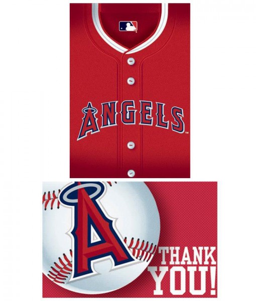 Los Angeles Angels Baseball - Invitation and Thank You Combo (8 each)