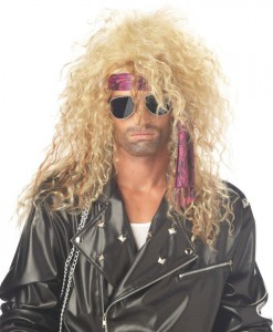 Heavy Metal Rocker Blonde Adult Wig