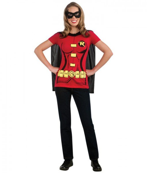 Robin (Female) T-Shirt Adult Costume Kit