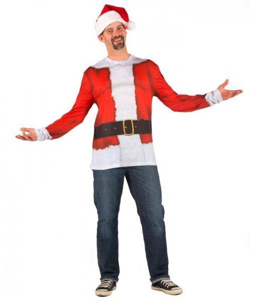 Santa Claus Plus Size Shirt Adult Costume