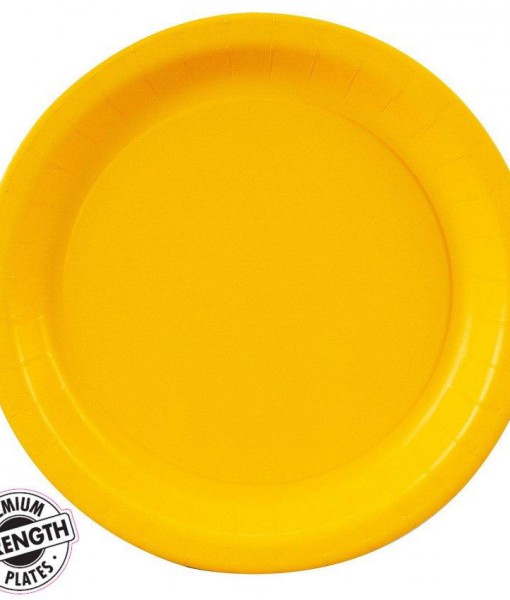 School Bus Yellow (Yellow) Dessert Plates (24 count)