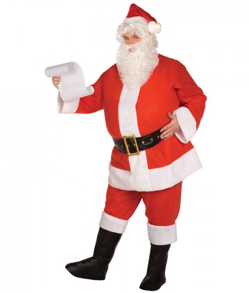Budget Complete Santa Suit Adult Plus Costume
