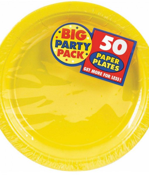 Yellow Sunshine Big Party Pack - Dessert Plates (50 count)