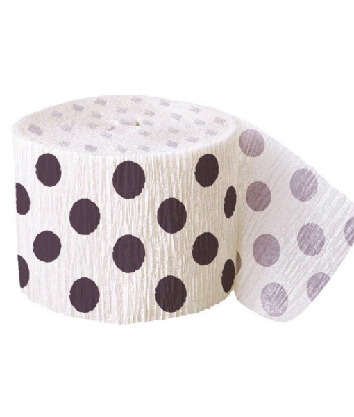 Black and White Dots Crepe Paper