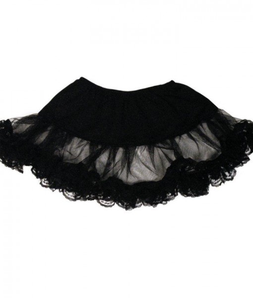 Lace Petticoat (Black) Plus Adult