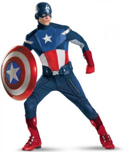 The Avengers Captain America Elite Adult Plus Costume