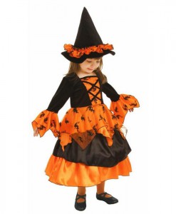 Little Orange Witch Dress and Hat Toddler / Child Costume
