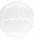 Clear Plastic Divided Dinner Plates (20 count)