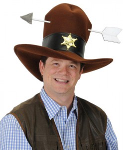 Western Plush Hat with Arrow