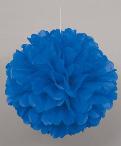 Blue Hanging Puff Ball