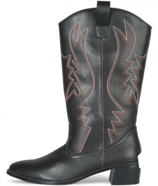 Western Cowboy (Black) Male Adult Boots