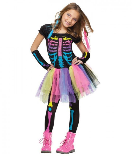 Funky Punk Skeleton Child Costume