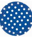 Blue Polka Dot Banquet Dinner Plates (18 count)