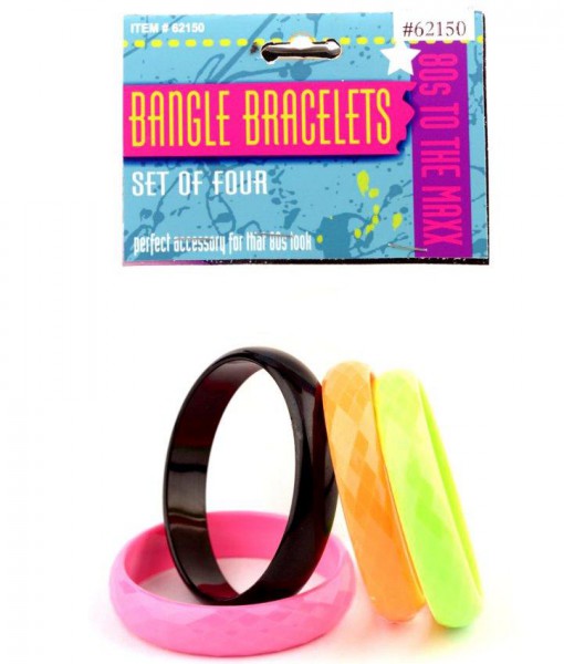 80's Bangle Bracelet Set (4 piece)