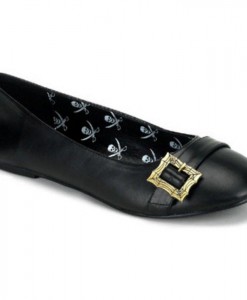 Pirate (Black) Patent Flat Adult Shoes