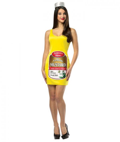 Zestyville Mustard Adult Tank Dress