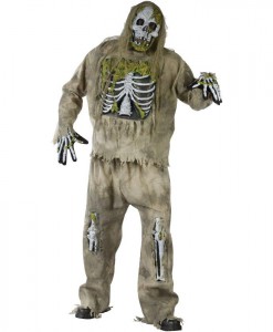 Skeleton Zombie Adult Plus Costume